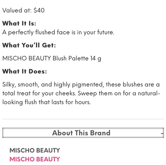 🆕MISCHO BEAUTY: Blush Palette- Full size - Picture 2 of 6